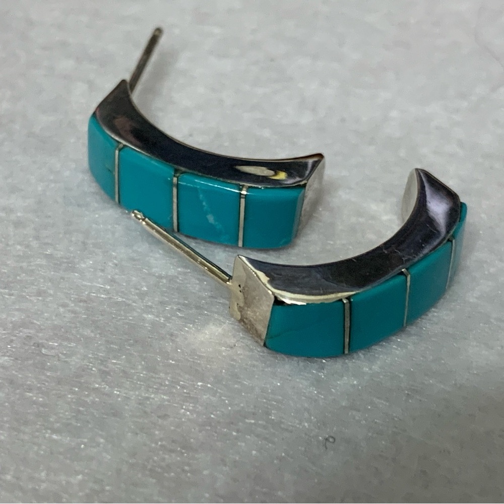 Vintage George Kee Turquoise Earrings - Picture 2 of 13